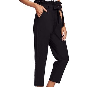 SheIn Black High Waisted Ruffled Pants